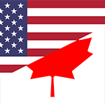 USA and Canada flag